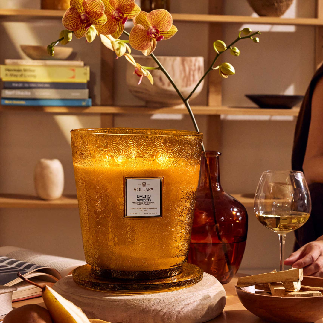 Baltic Amber 5 Wick Hearth Candle (3)